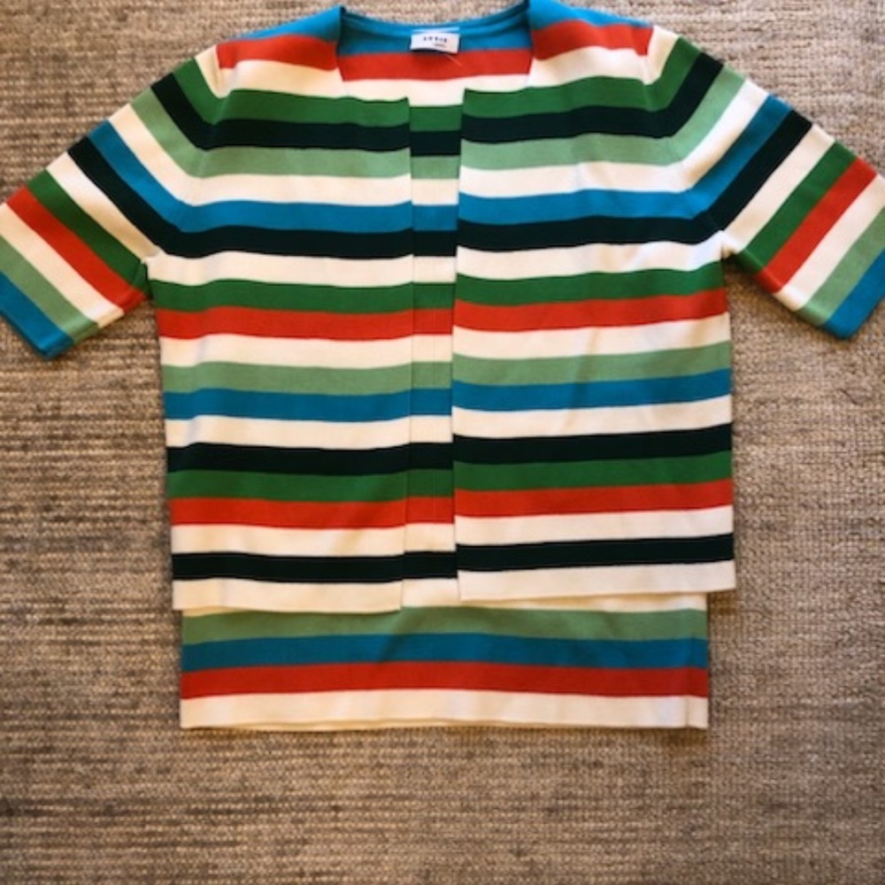 Akris Punto Sweater Set (Multicolored Striped Size )